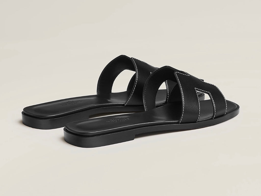 Hermès Sandalias Oran Noir