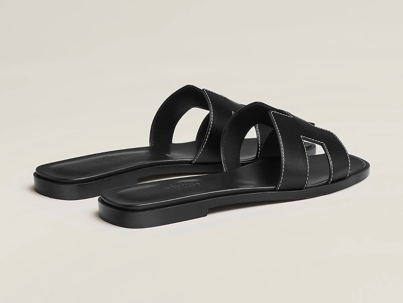 Hermès Sandalias Oran Noir