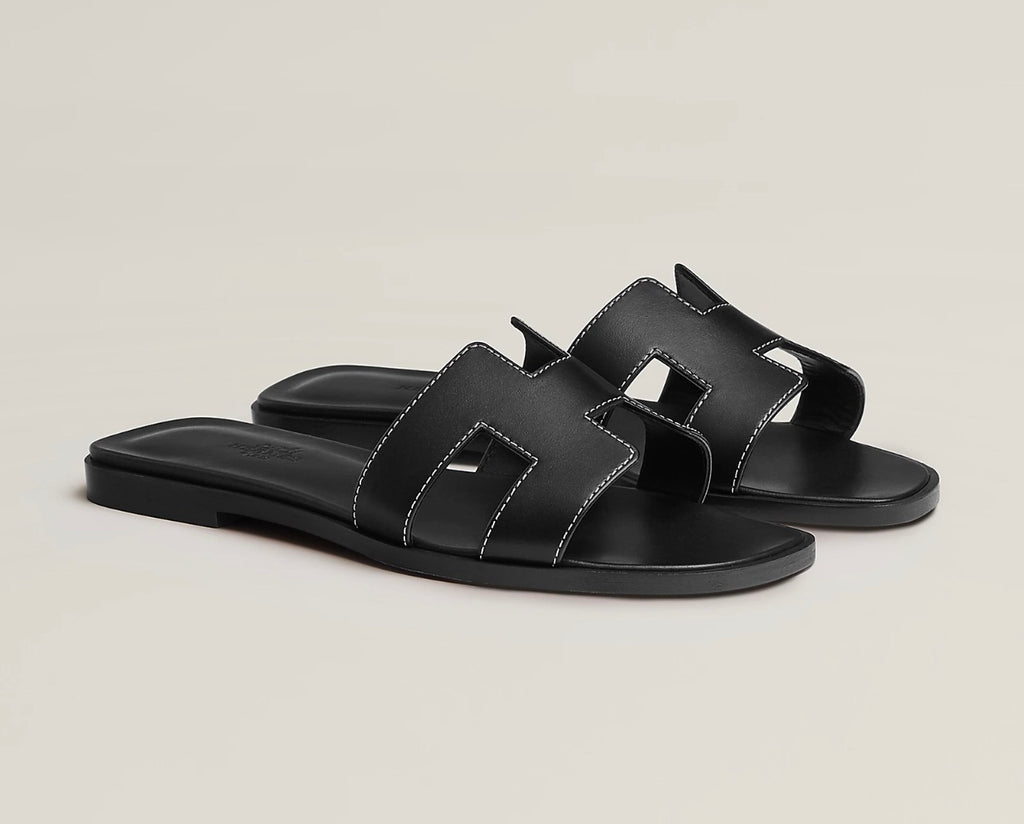Hermès Sandalias Oran Noir