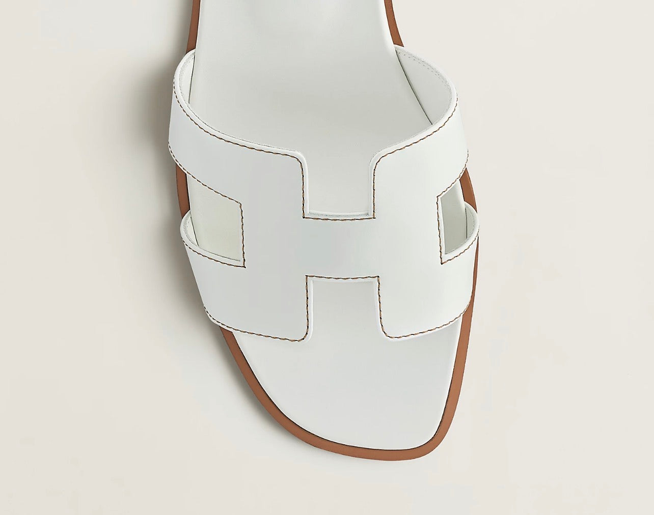 Hermès Sandalias Oran Blancas