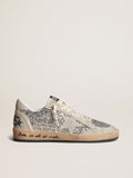 Golden Goose Ball Star Plata Glitter / Estrella Gris / Talón Gris