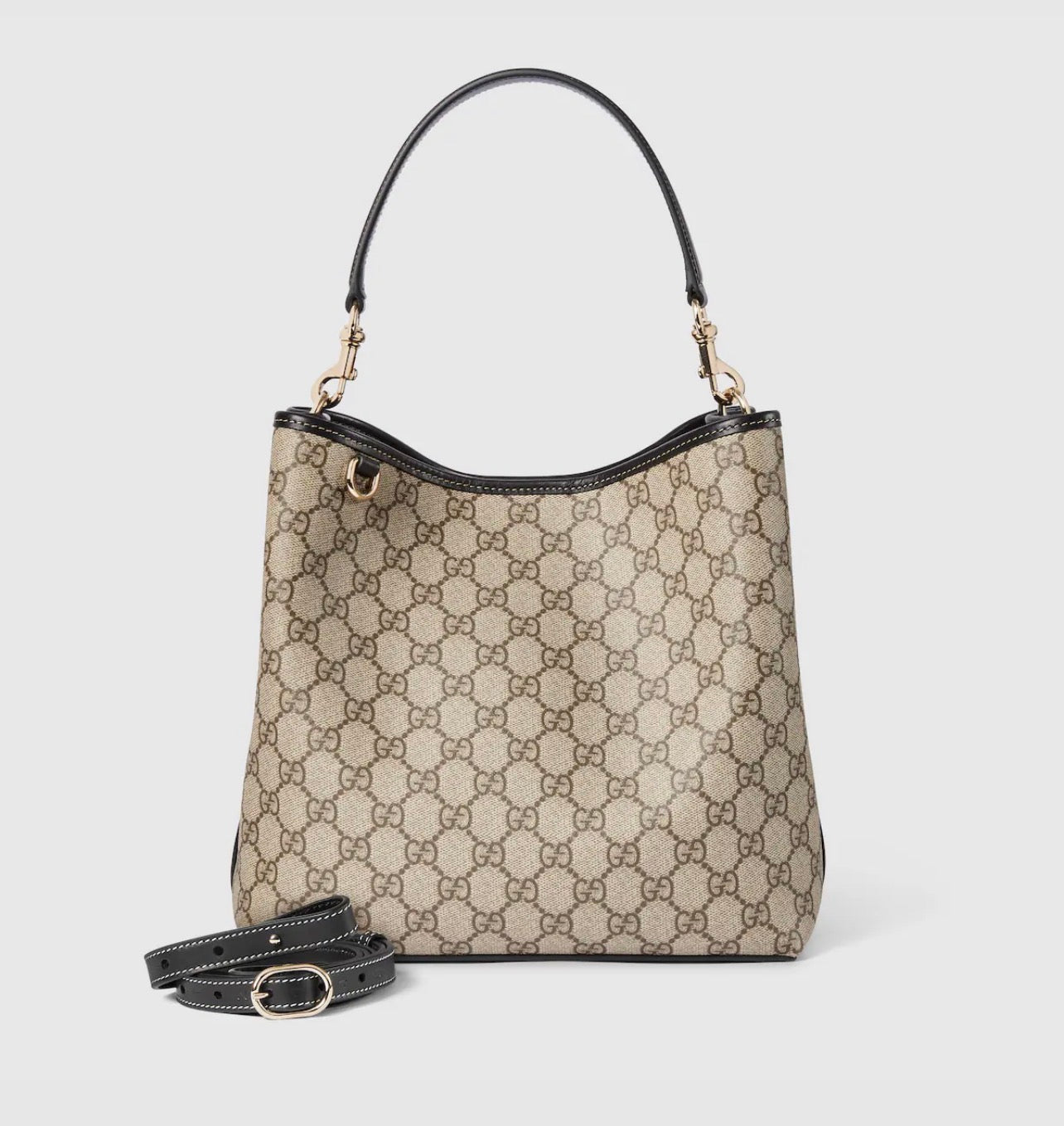 Gucci Emblem bucket bag Café