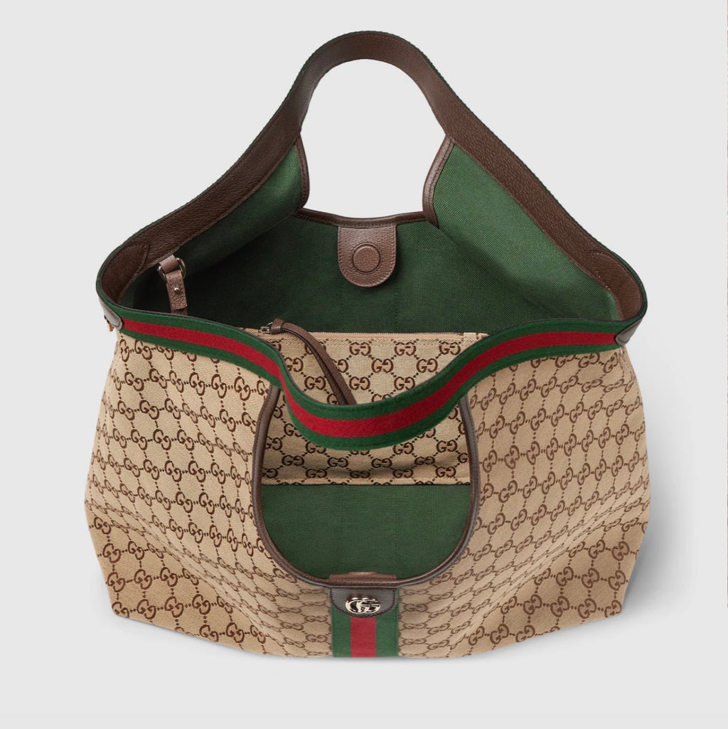 Bolsa tote grande Gucci Giglio Beige