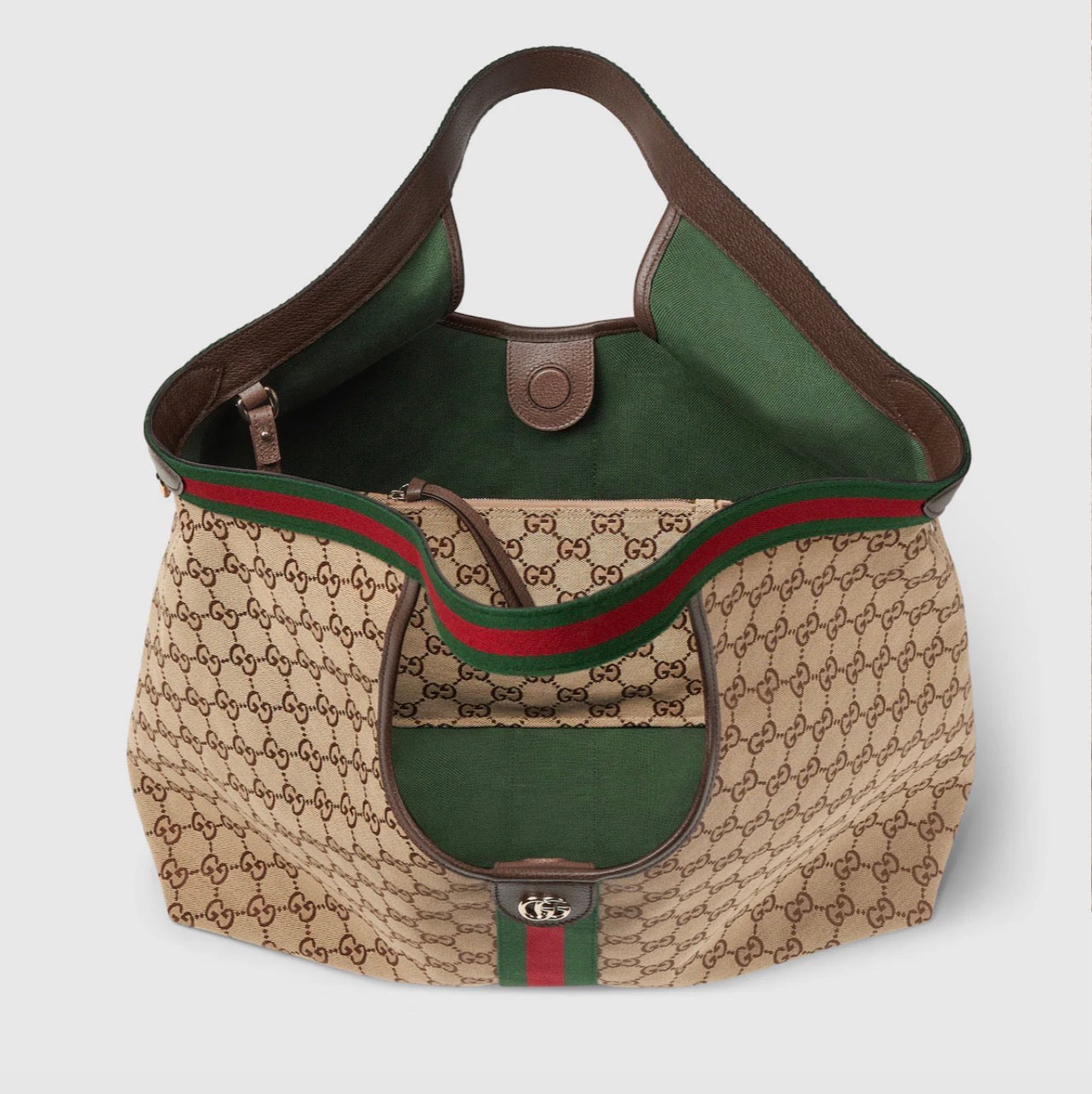 Bolsa tote grande Gucci Giglio Beige