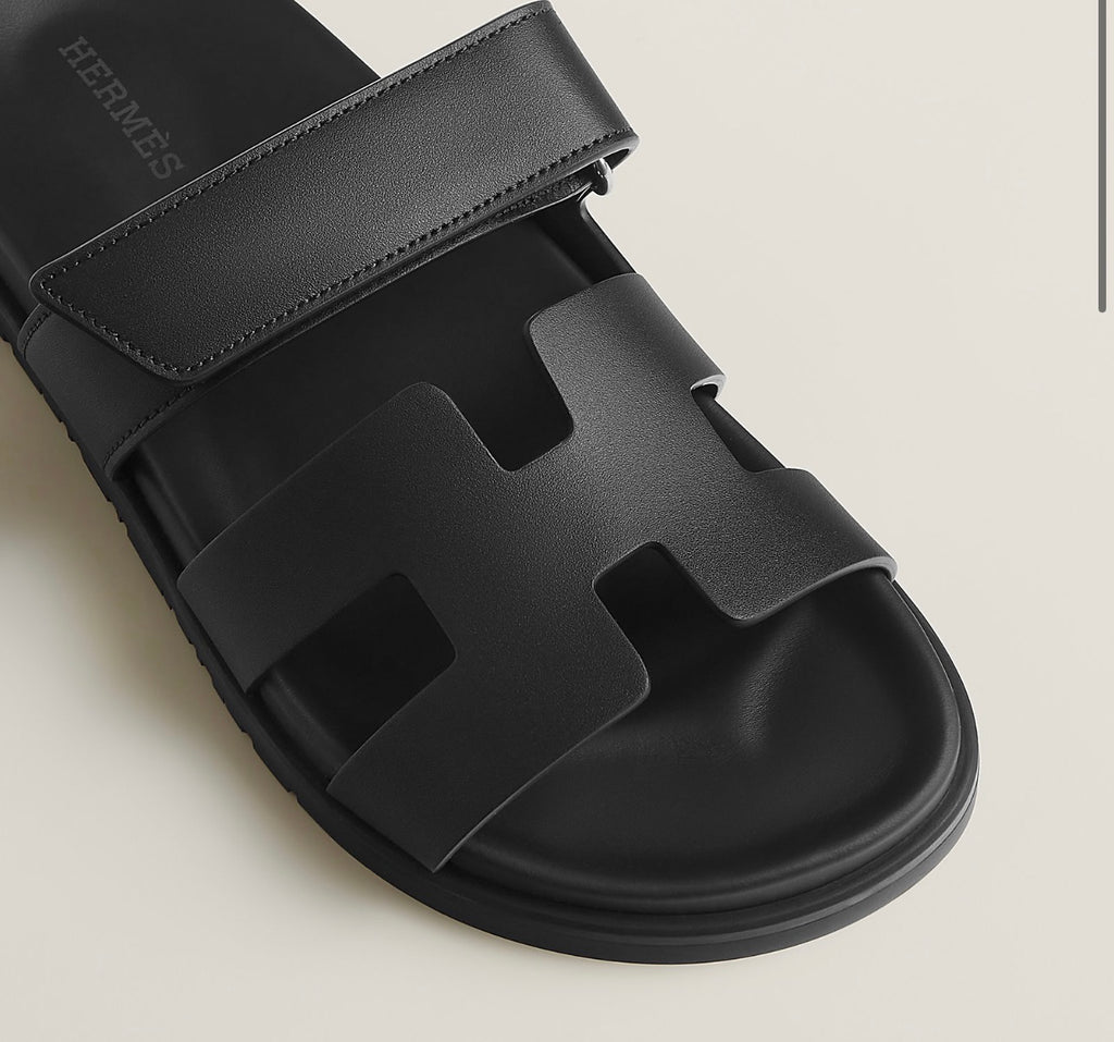Hermès Sandalias Chypre Negras