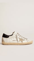 Golden Goose Super Star blanco con estrella gris / talón negro