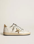 Golden Goose Ball Star Blanco / Estrella Dorada Metálica / Talón Dorado / Agujetas Logo GGDB