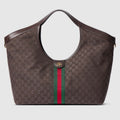 Bolsa tote grande Gucci Giglio Café obscuro