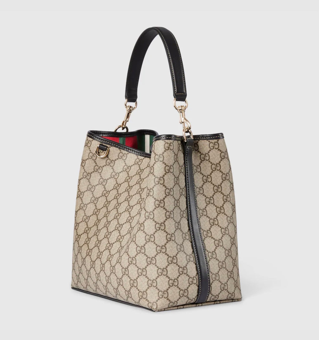 Gucci Emblem bucket bag Café