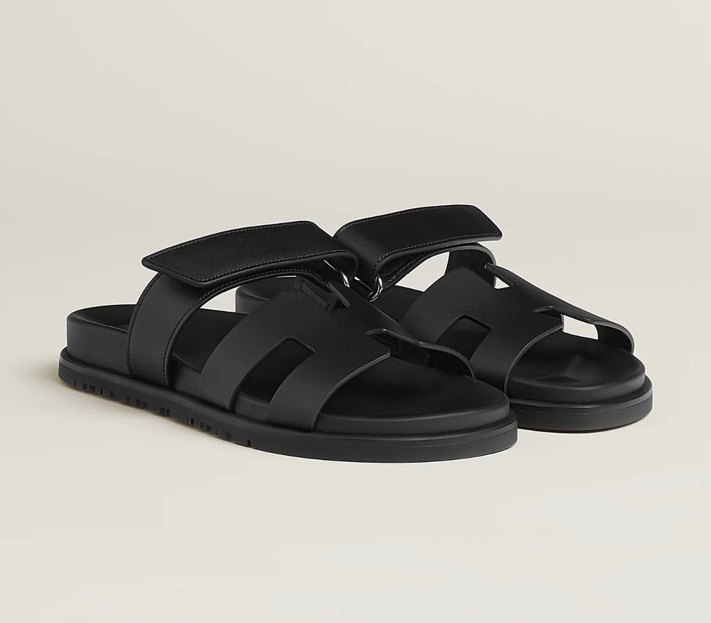 Hermès Sandalias Chypre Negras