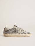 Golden Goose Superstar Plata Glitter / Estrella Blanca / Talón Plata Glitter / Agujetas Grises