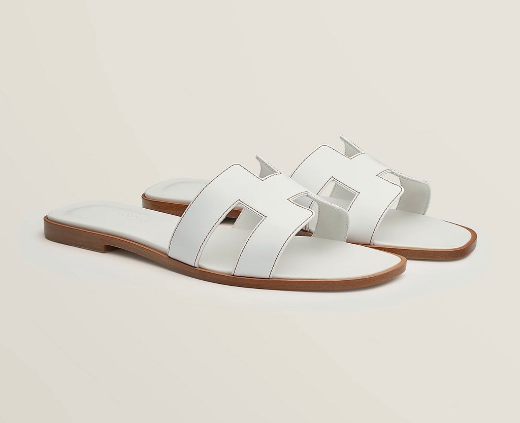 Hermès Sandalias Oran Blancas