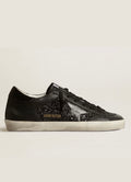 Golden Goose Superstar Piel Negra / Estrella Charol Negro / Paneles Glitter Negros / Suela Vintage