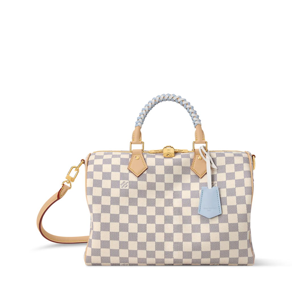 LV Bolsa Speedy 30 Damier Azur Canvas