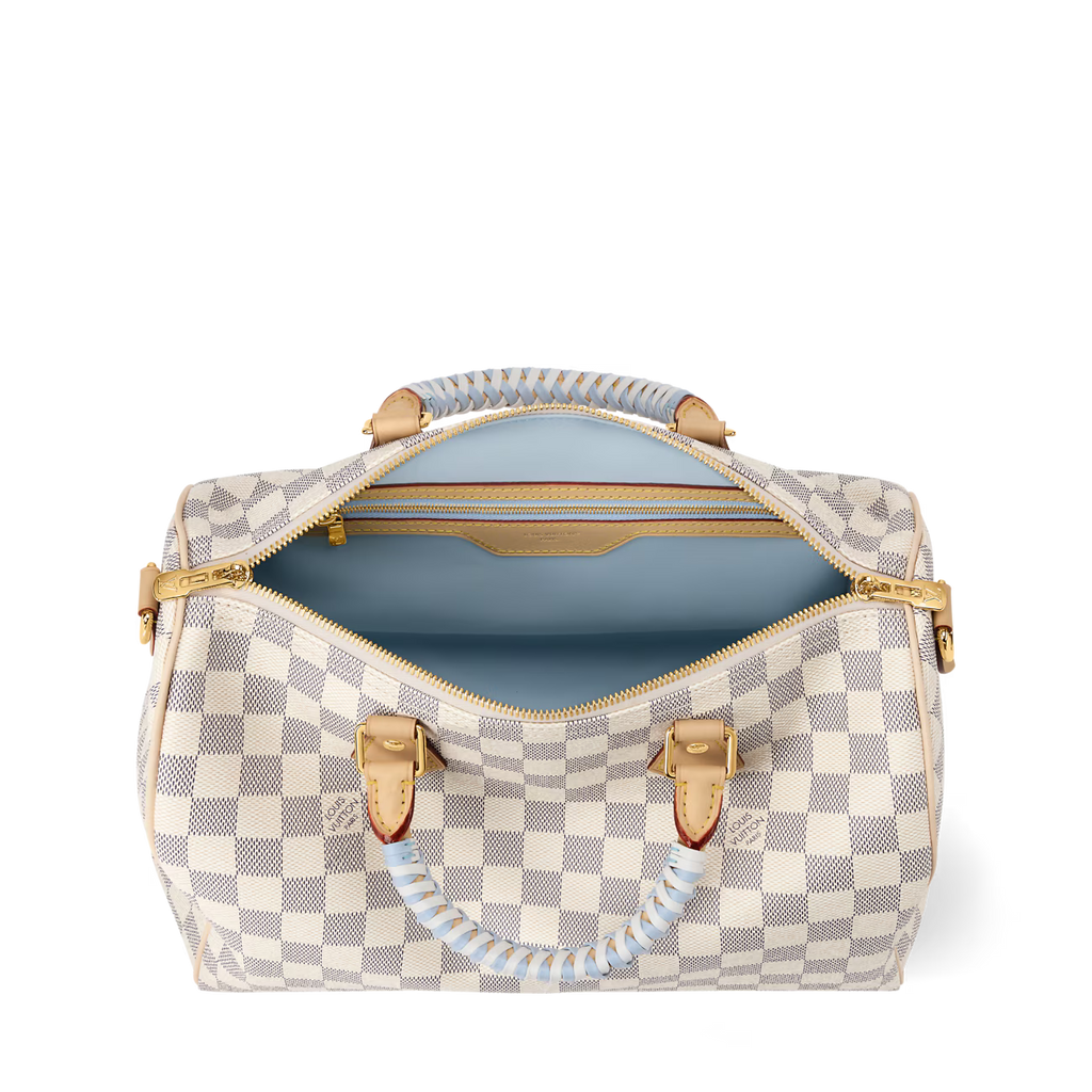 LV Bolsa Speedy 30 Damier Azur Canvas