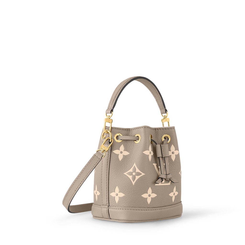 LV Bolsa Nano Noé Bicolor Monogram Empreinte Leather