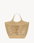 YSL Maxibolso shopper icare de croché de rafia