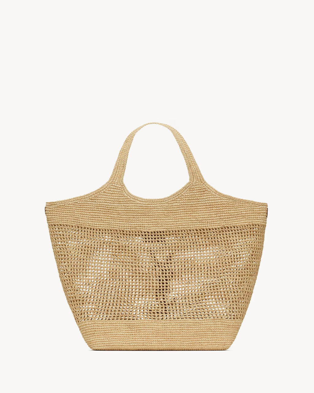 YSL Maxibolso shopper icare de croché de rafia