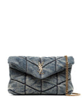 YSL Loulou Puffer Denmin Chain Bag