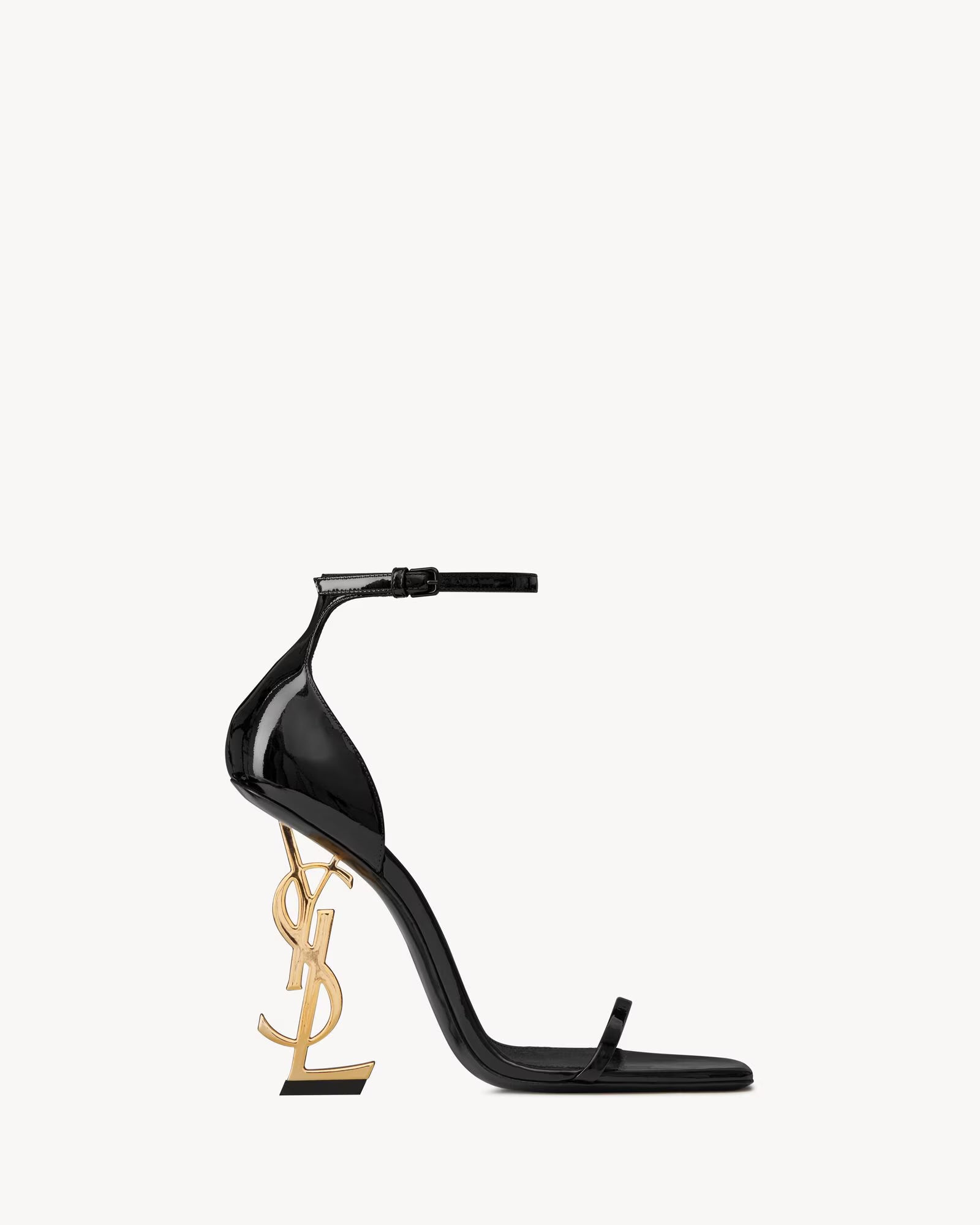 YSL tacones Opyum de Charol con tacon dorado