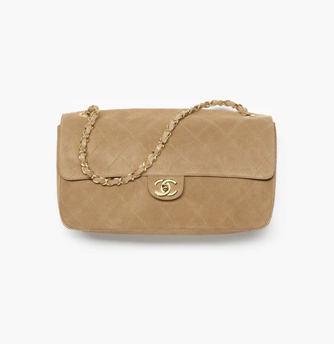 Chanel Maxi Flap Bag Gamuza