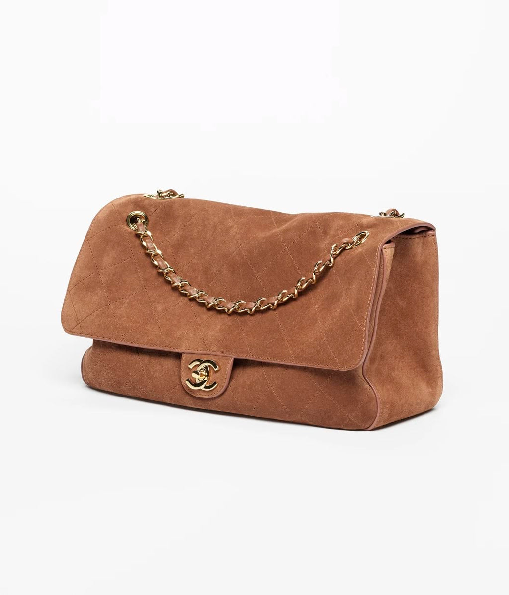 Chanel Maxi Flap Bag Gamuza