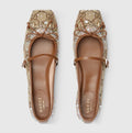 Gucci Horsebit Crystal ballet flats