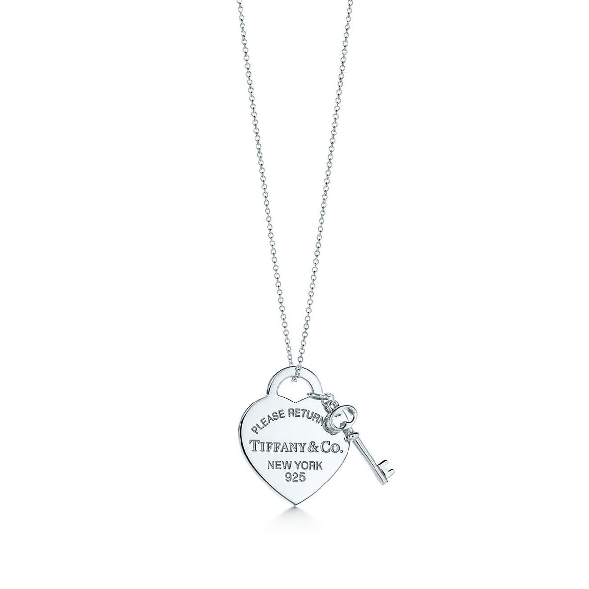 Tiffany Return to Colgante con llave con placa de corazon