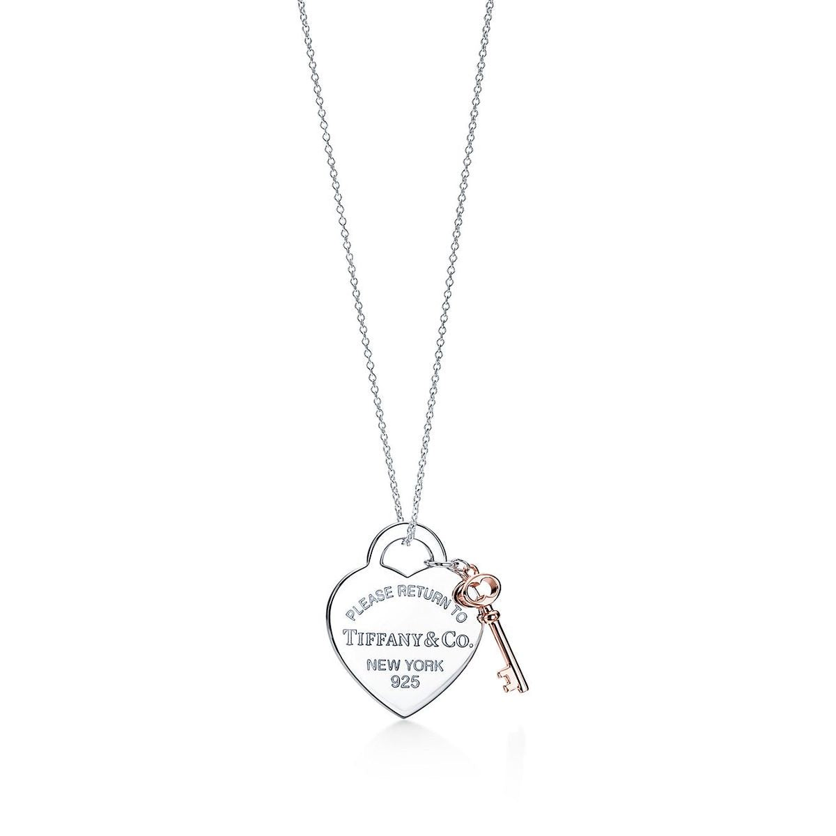 Tiffany Return to Colgante con llave con placa de corazon