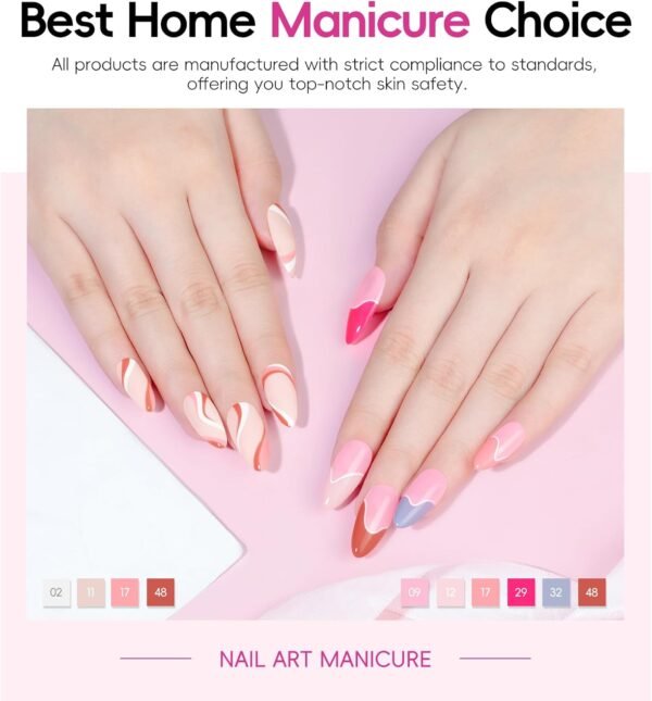 Coffret Manucure Complet PEACECOLOR – 65Pcs avec Vernis Gel, Lampe UV LED, Ponceuse & Top/Base Coat