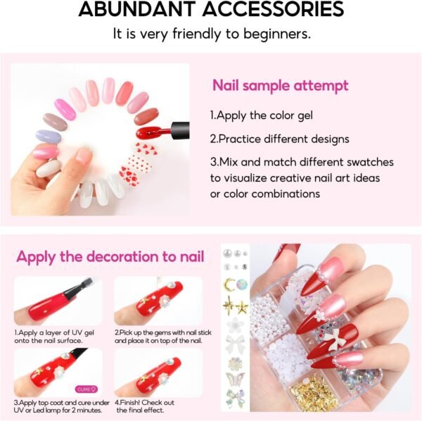 Coffret Manucure Complet PEACECOLOR – 65Pcs avec Vernis Gel, Lampe UV LED, Ponceuse & Top/Base Coat
